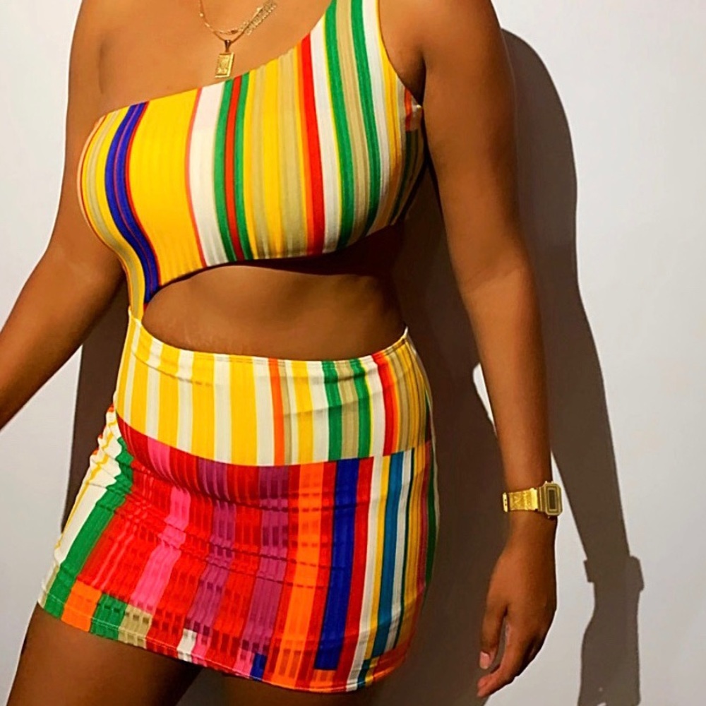 Multi-color bodycon dress